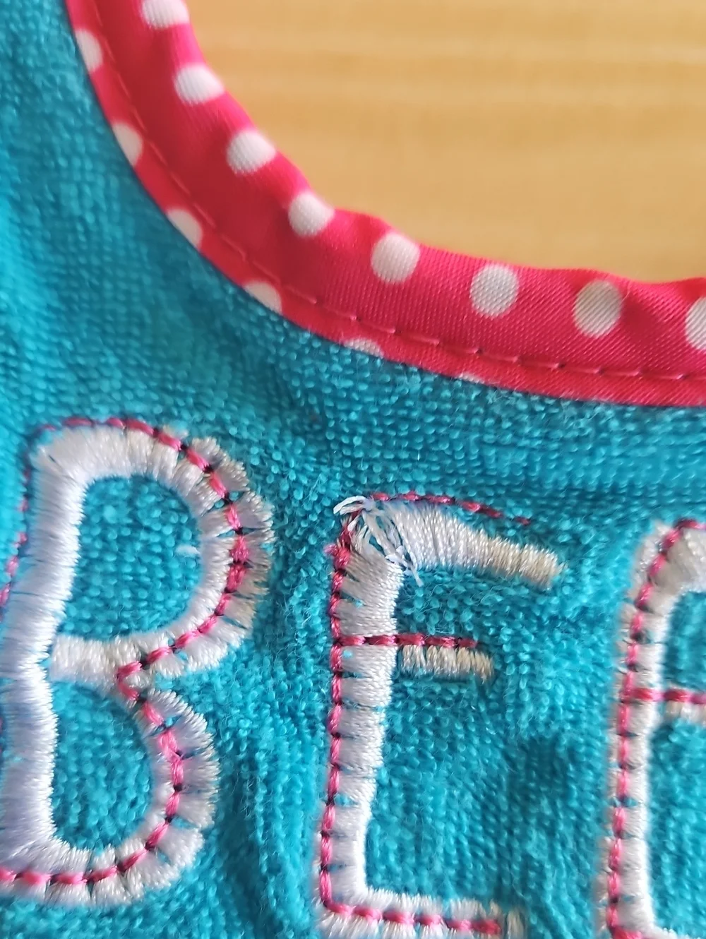 BFF Bee You Toddler Bib - Turquoise & Pink